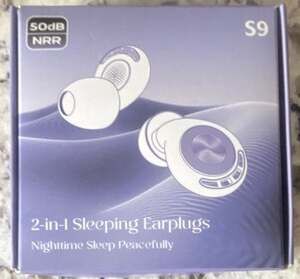 S9 2-in-1 Sleeping Earplugs with Portable Case and 7 Pairs of Eartips